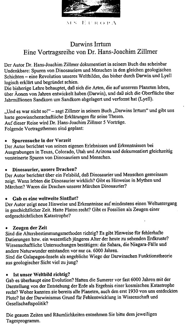 MS EUROPA Vortragsreihe
