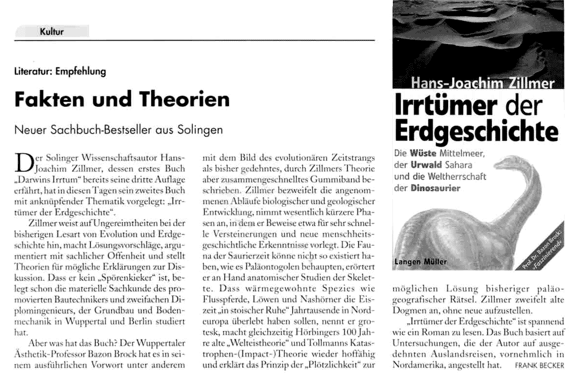 Buchempfehlung "BERGISCHE BLÄTTER"