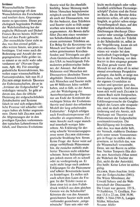 Rezension "FOSSILIEN"